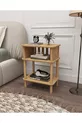 Commode Linde Minimaliste en MDF avec lames et pieds en bois ; Chambre - Salon - Bureau
