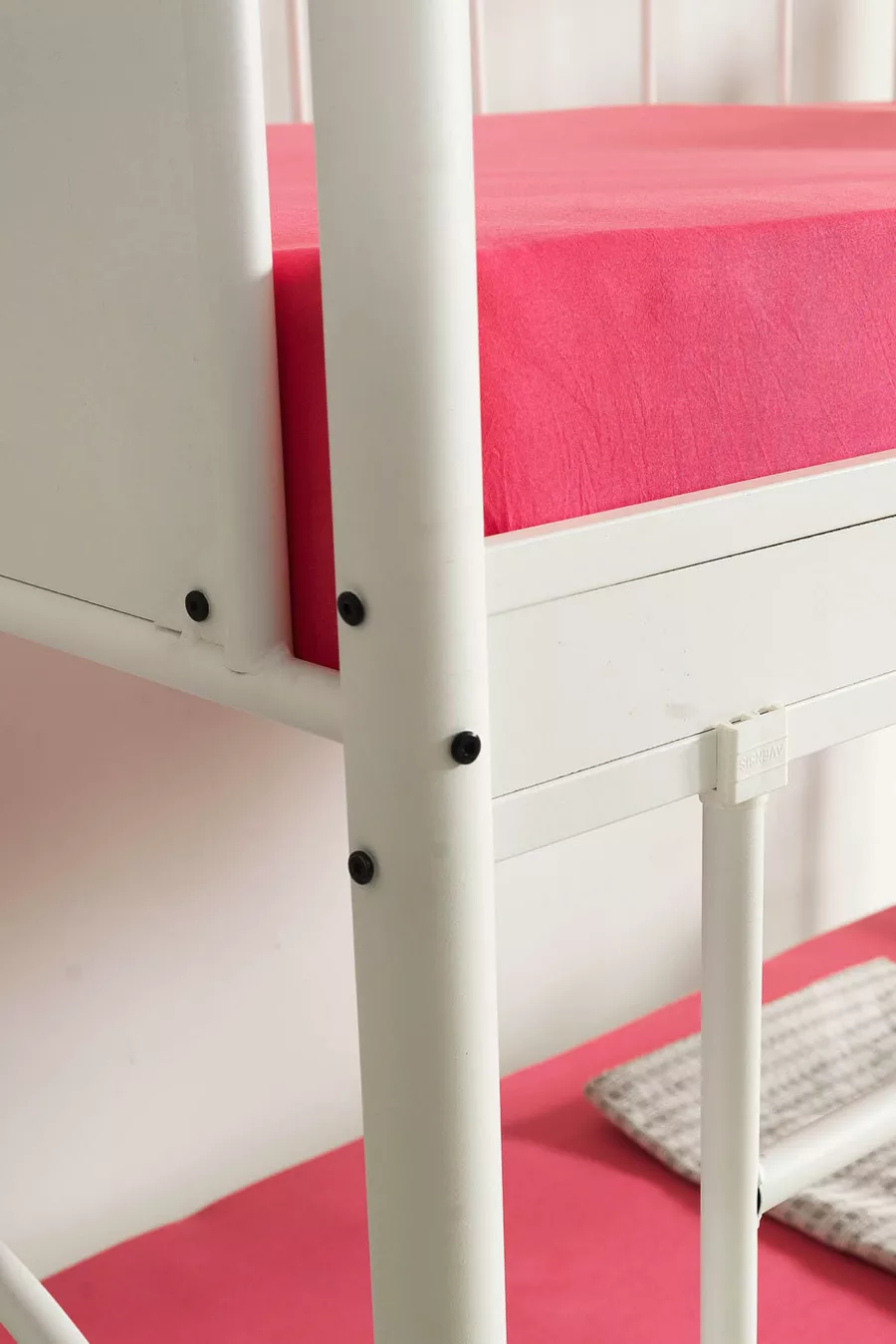 Chambre d'enfant Zümrüt Lit superposé et lit simple en métal Blanc