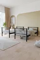 Lits superposés en métal premium Mix Compatible avec matelas Lit superposé noir amovible