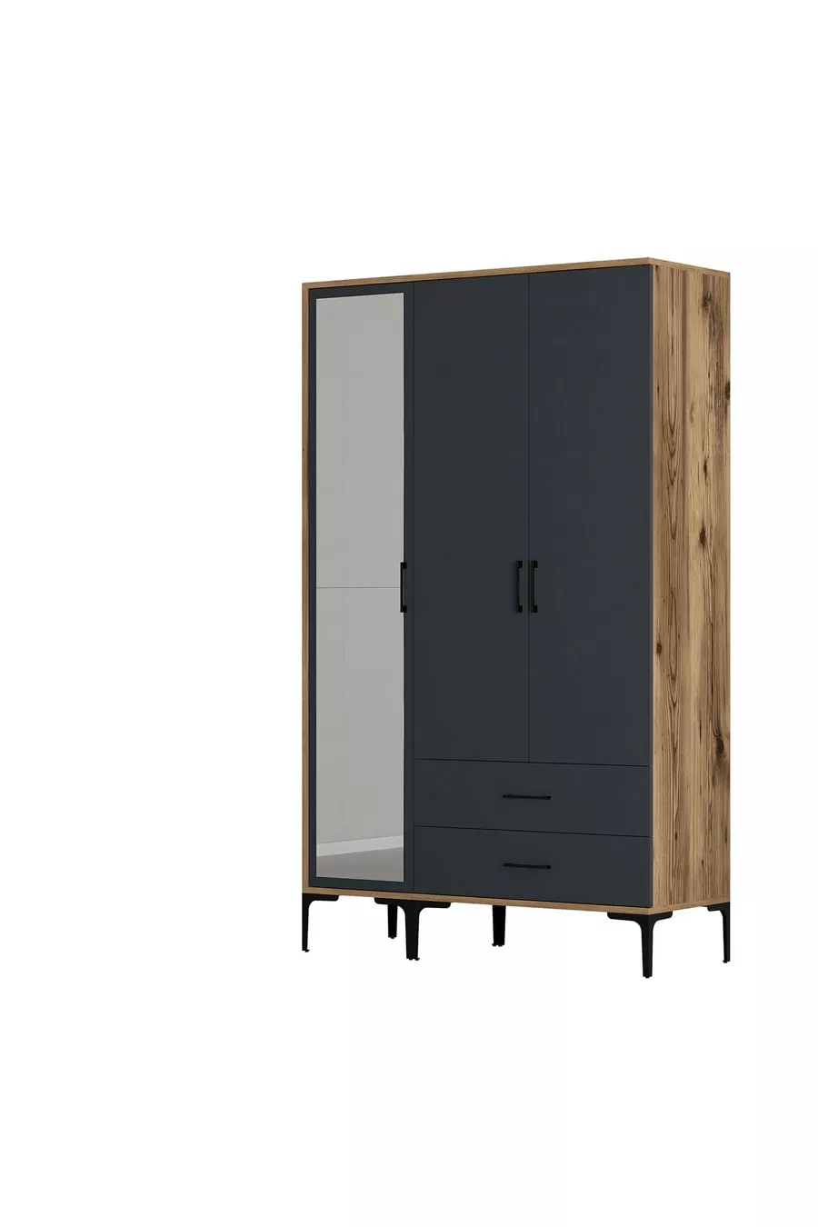Armoire à 3 portes Kumsal Rt - Anthracite