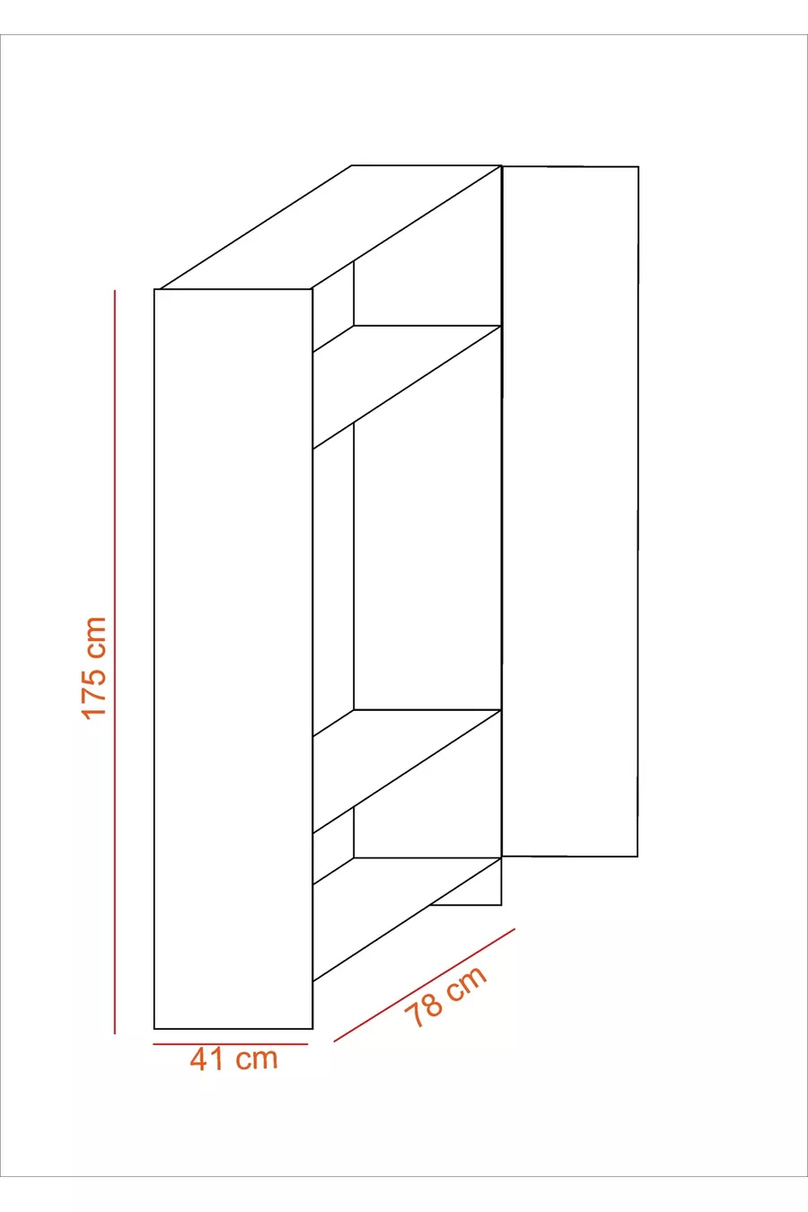 Armoire à vêtements à 2 portes en pin 