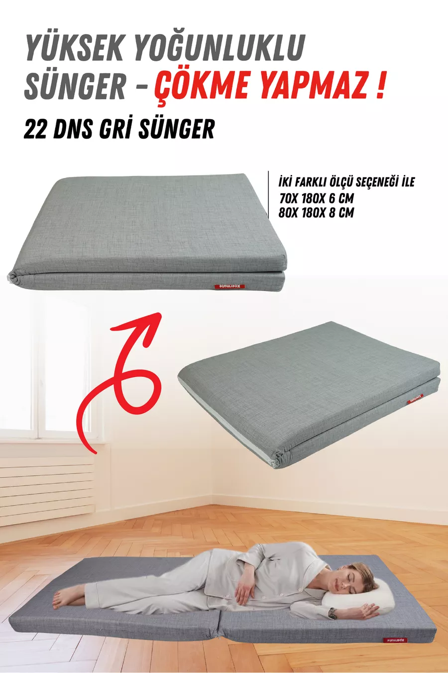 Lit pliant Matelas pliant Matelas en mousse Coussin-lit Lit d'appoint 2yktlnr
