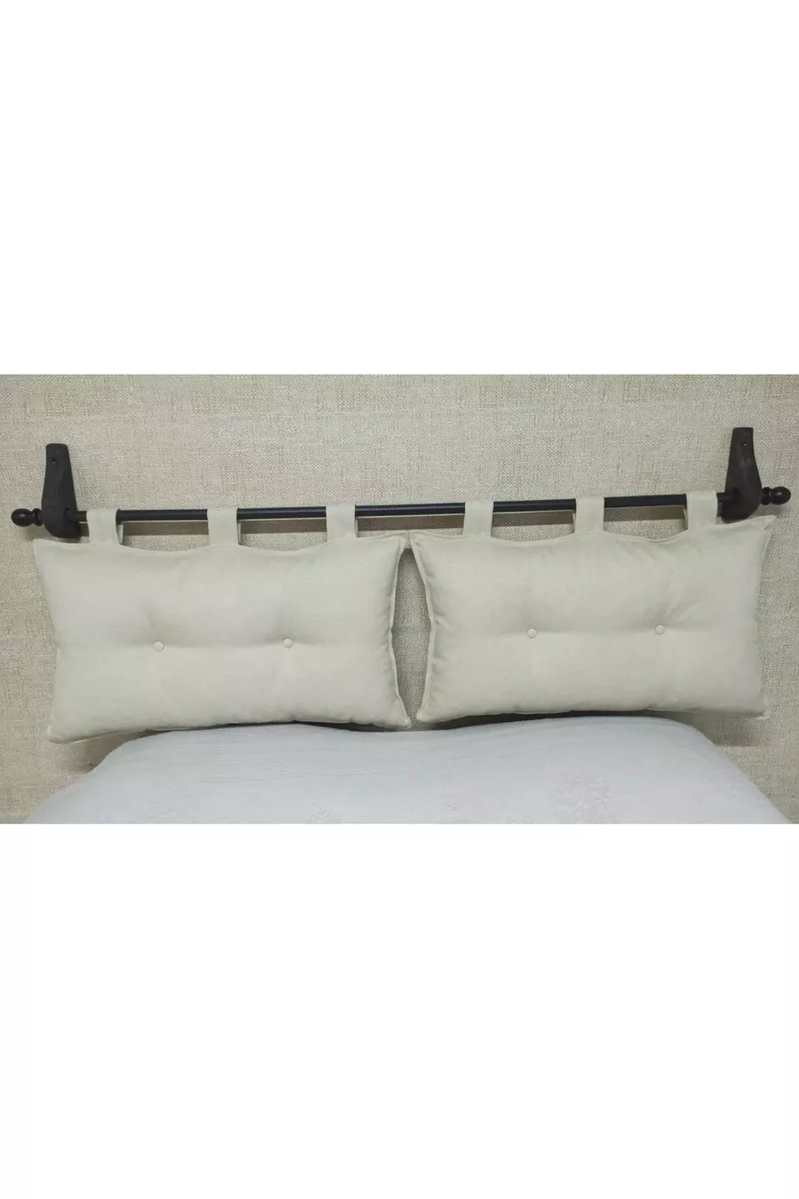 Tête de lit pour lit double avec sommier