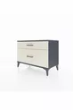 Commode Hyperion 2 tiroirs Anthracite-Pierres de lune