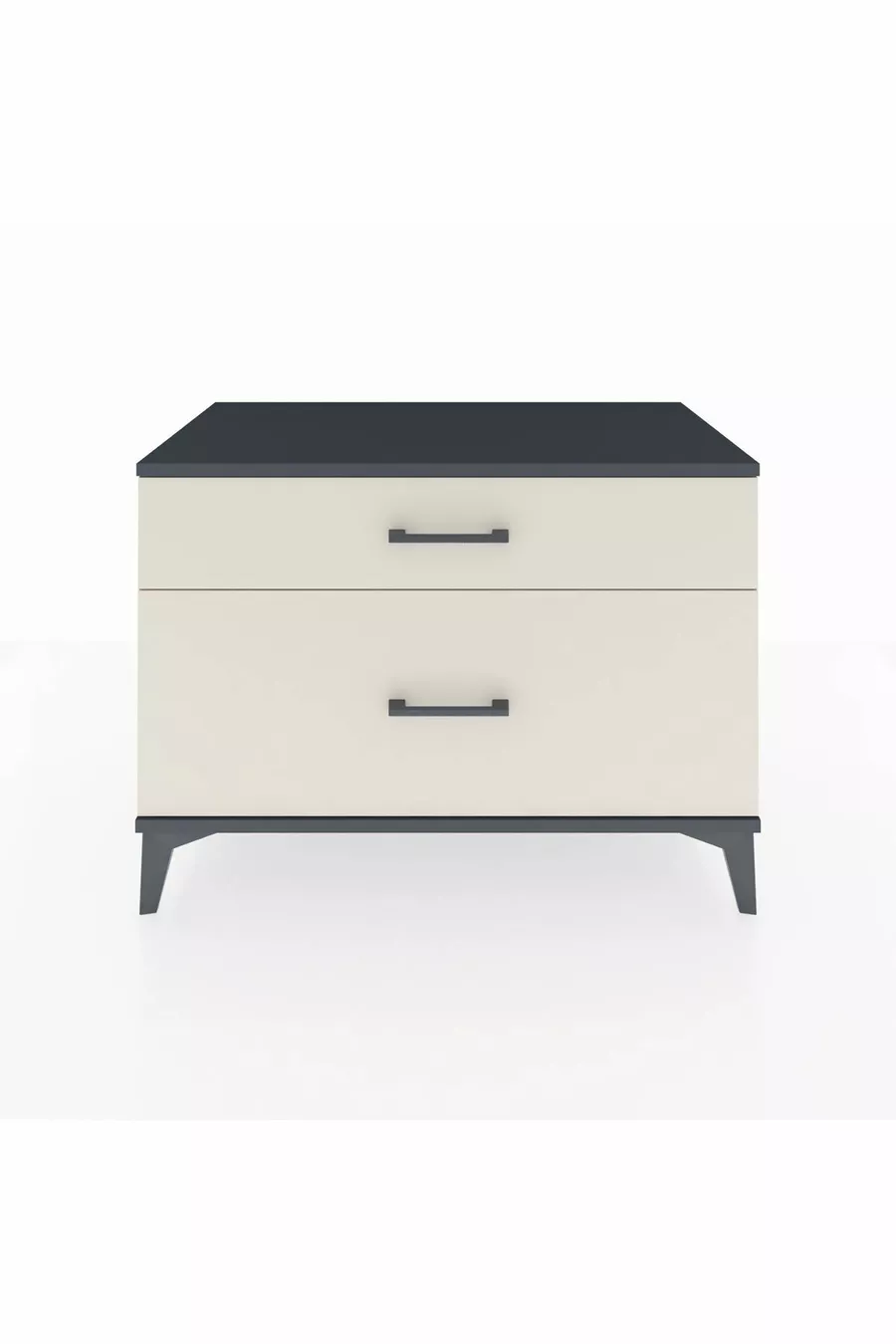 Commode Hyperion 2 tiroirs Anthracite-Pierres de lune