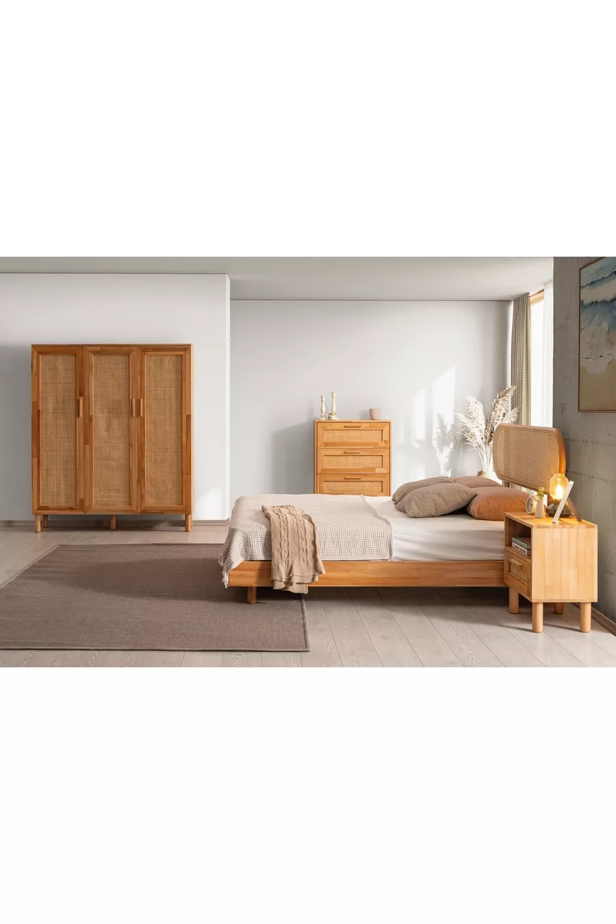 ENSEMBLE DE CHAMBRE À COUCHER MASSIF ARTEMIS