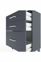 Chevet Arges 3 tiroirs Anthracite-Anthracite