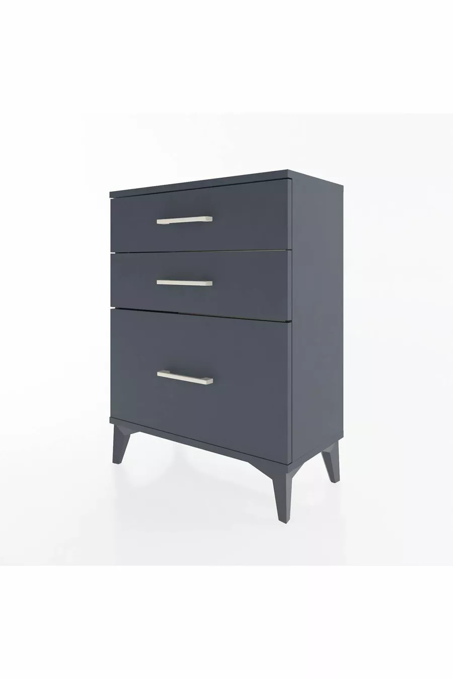 Chevet Arges 3 tiroirs Anthracite-Anthracite