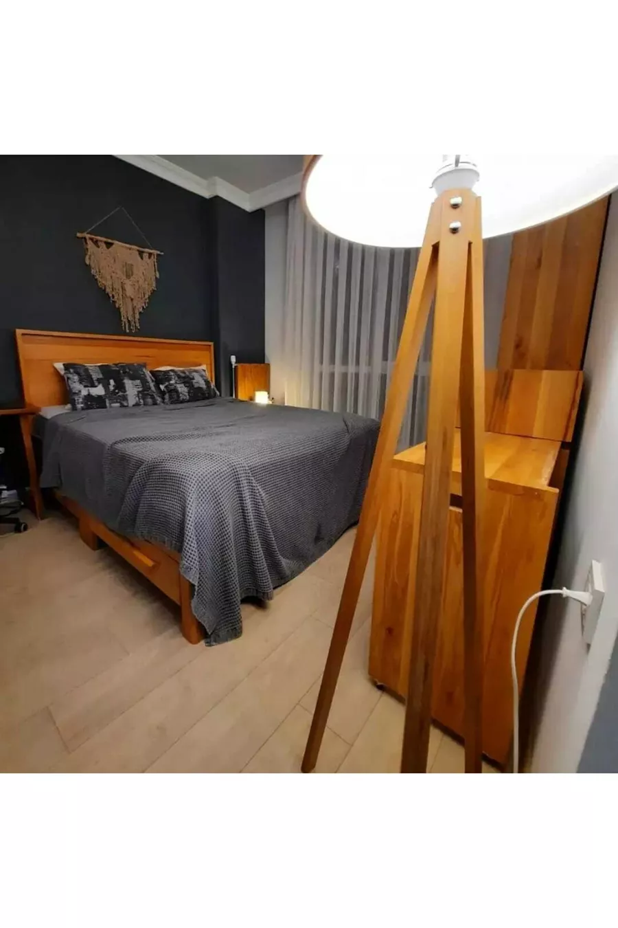 Ensemble de chambre à coucher entièrement en bois massif sur mesure