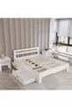 Lit en MDF avec 4 tiroirs | Compatible avec lit simple et double, installation facile