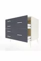 Commode Kronos 6 tiroirs Pierre de lune/Pierre de lune/Anthracite