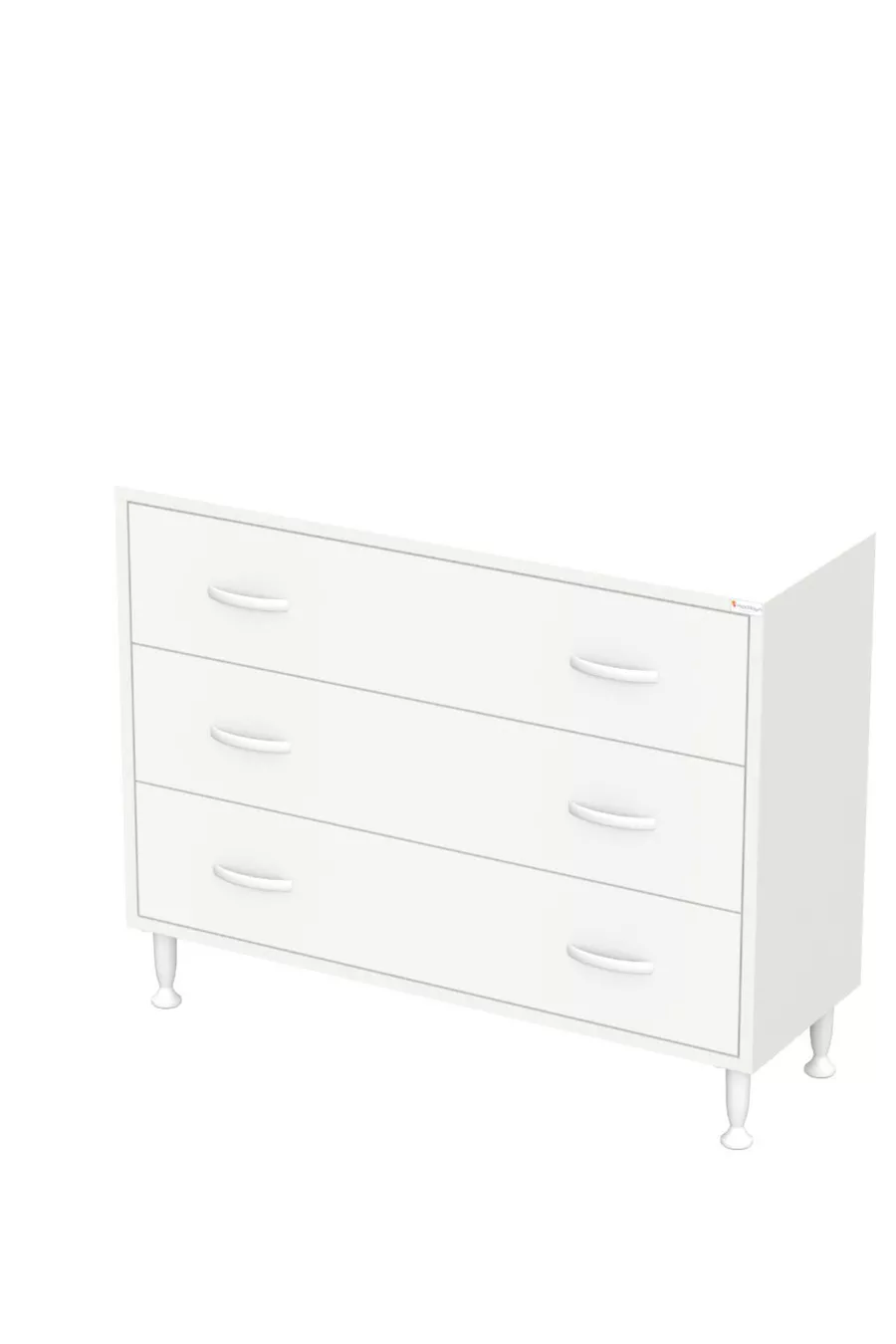 SÖKE, Armoire de salle de bain multifonctions à 3 tiroirs sur pied (différentes options de largeur)