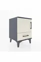 Commode Hyperion avec une étagère, un tiroir et une porte, Anthracite-Pierre de lune