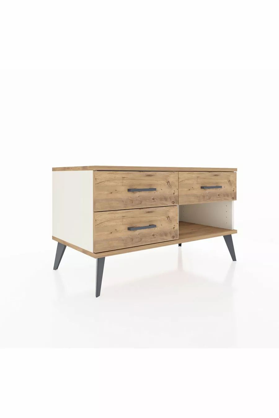 Commode Hyperion 3 tiroirs Pierre de lune-Sapin