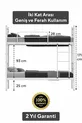 Koza Ranza Lit Superposé Compatible avec Matelas Blanc Métal Amovible