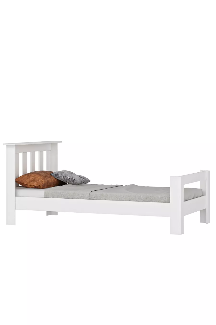 Lit simple Still en MDF blanc