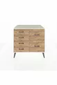Commode Kronos 6 tiroirs Pin-Pierre d'ardoise/Pin