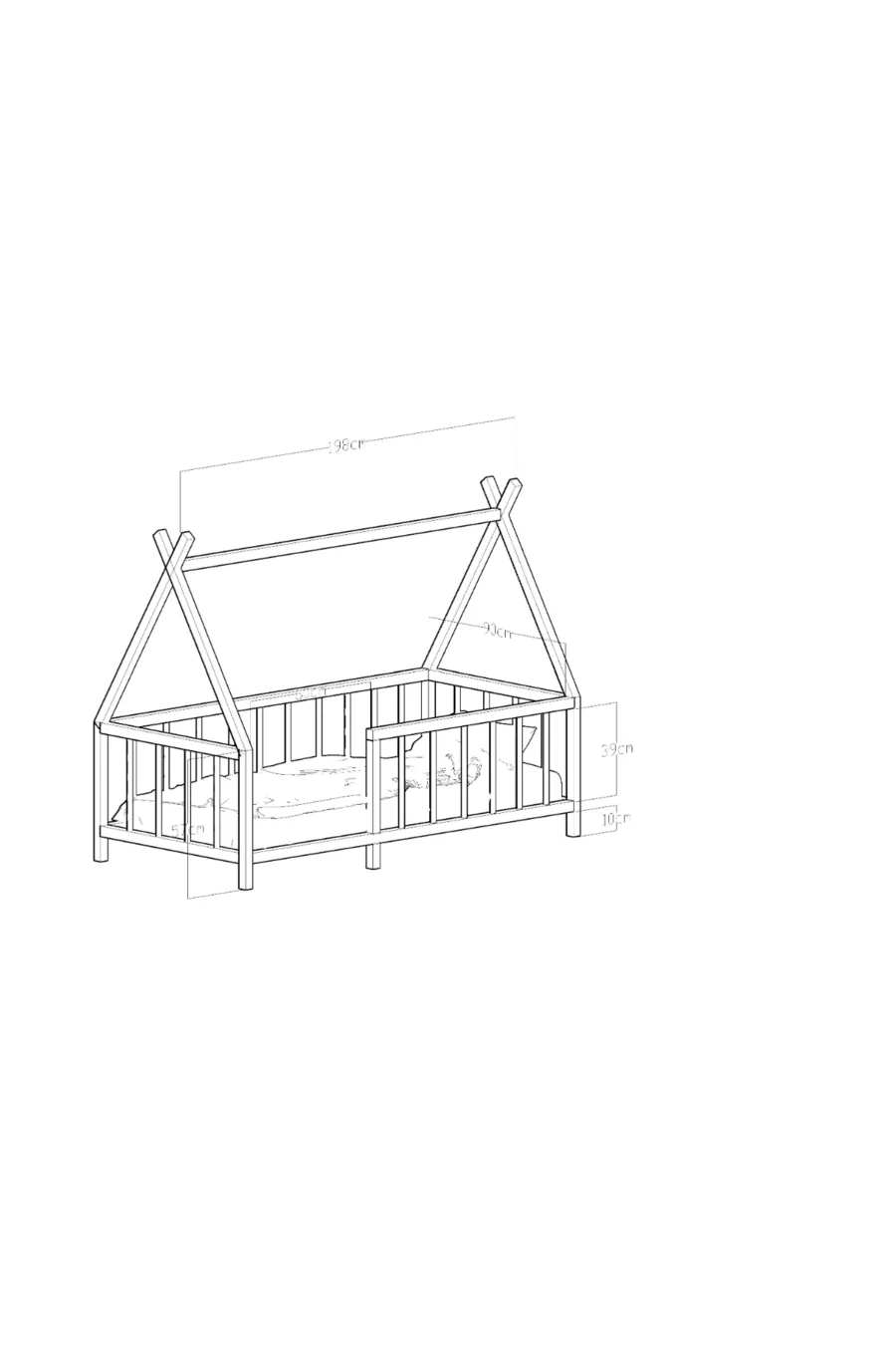 Nouveau lit Montessori pour bébé et enfant Yucin MDF