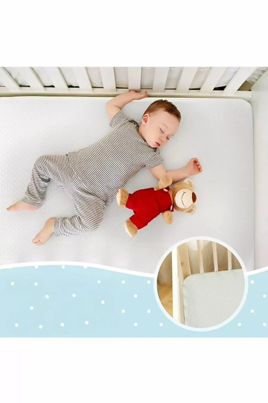 Matelas pour bébé en coton orthopédique Lit de parc Lit pour enfants Lit de parc pour jouer