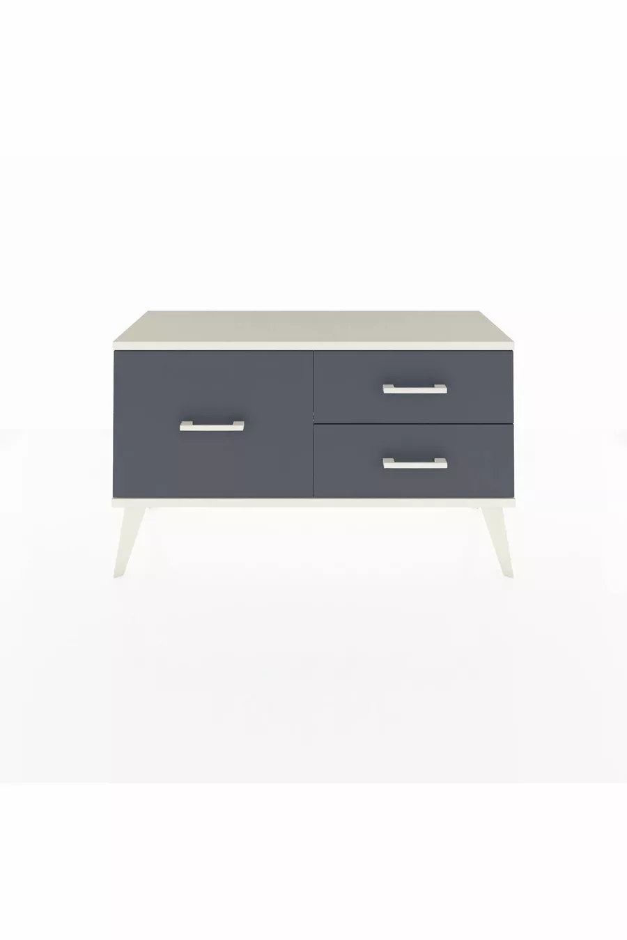 Commode Arges 3 tiroirs Pierre de lune/Pierre de lune/Anthracite