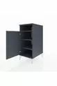 Table de chevet Kronos à 3 étagères avec 1 porte Anthracite-Anthracite
