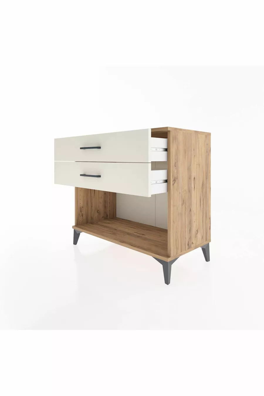 Commode Hyperion 2 tiroirs Pin-Ambre