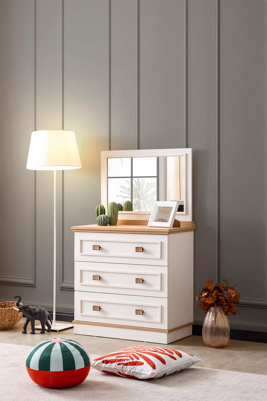 Commode, commode avec tiroirs et miroir Zenit