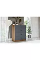 COMMODE ALMİNA, 4 TIROIRS, NOYER GRIS