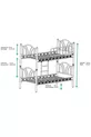 Lit superposé en métal pour chambre d'enfant Bella, dimensions de matelas