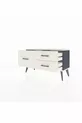 Commode Arges 3 tiroirs Anthracite-Pierres de lune