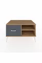 Commode Kronos à une étagère et un tiroir, pin-pin/anthracite