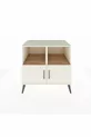 Commode Kronos 2 étagères 2 portes Pierre de lune/Pierre de lune/Pin