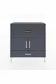 Commode Arges avec 2 étagères, 2 tiroirs et 2 portes, Anthracite-Anthracite