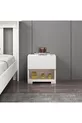 Table de chevet blanche en MDF sans rail