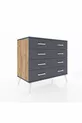 Commode Hyperion 8 tiroirs Pin-Anthracite