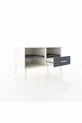 Commode Hyperion 2 étagères 1 tiroir Pierre de lune-Anthracite