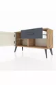 Commode Arges avec une étagère, un tiroir et une porte en pin-jaspe/anthracite