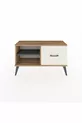 Commode Arges avec une étagère et un tiroir en pin-ardoise/gris clair