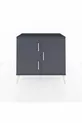 Commode Hyperion 2 étagères 3 portes Anthracite-Anthracite/Marbre