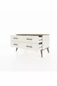 Commode Hyperion 4 étagères Pierre de lune-Pin/Pierre de lune