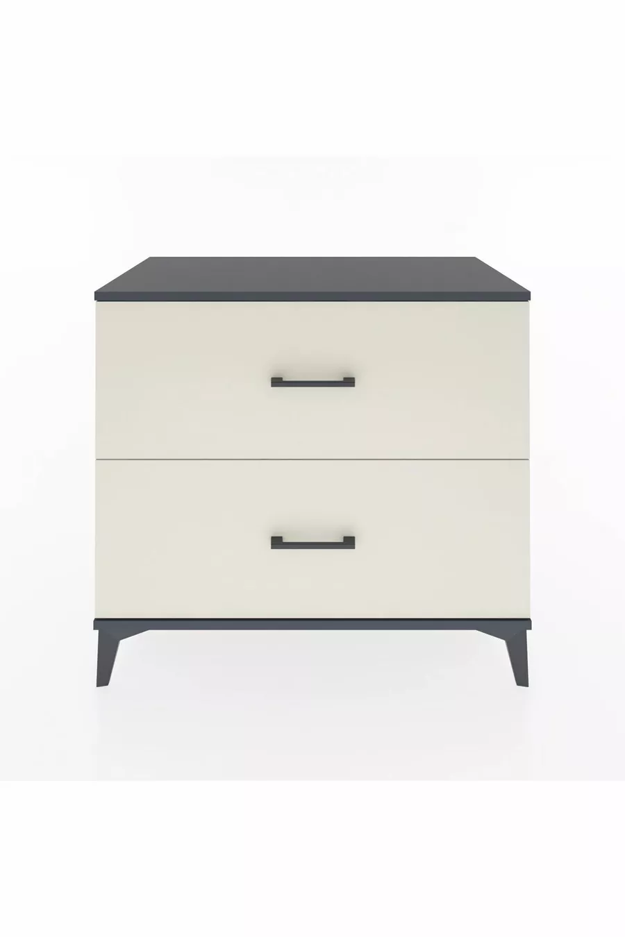 Commode Hyperion 2 tiroirs Anthracite-Pierres de lune