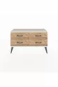 Commode Arges à 4 étagères Pierre de lune/Pine