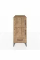 Table de chevet Kronos avec 4 étagères, 1 tiroir et 1 porte, en pin-pins