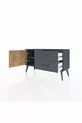 Commode Arges à une étagère, 2 tiroirs et une porte, Anthracite-Sapin/Anthracite