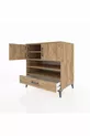 Commode Kronos 4 étagères, 1 tiroir, 2 portes, Pin-Pin