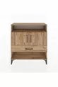 Commode Arges 3 étagères, 1 tiroir, 2 portes, pin-pin