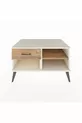 Commode Kronos à une étagère et un tiroir, Pierre de lune-Pin