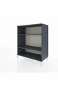Commode Hyperion 2 étagères Anthracite-Anthracite
