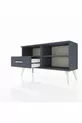 Commode Arges 2 étagères 1 tiroir Anthracite-Anthracite