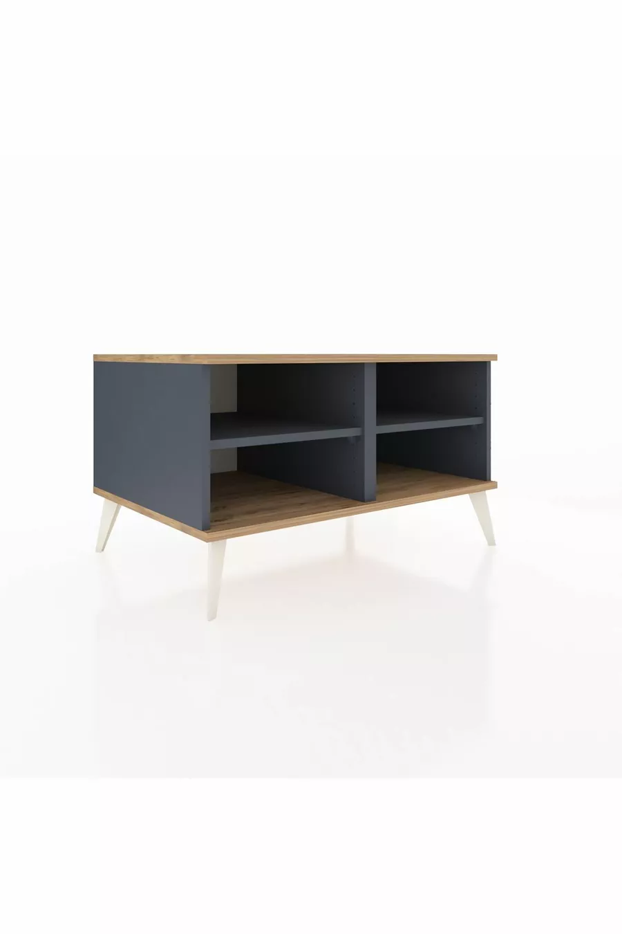 Commode Kronos 2 étagères Anthracite-Sapin/Anthracite